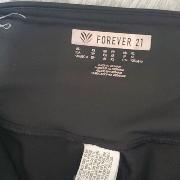 Forever 21 pants women's size xs x-small black gey white ombre yoga side stripe - Picture 14 of 16